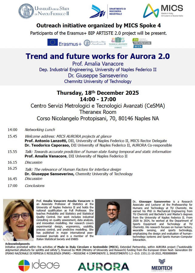 2025 Invited Talk Aurora 2.0 - Università degli Studi di Napoli Federico II 2025 Invited Talk Aurora 2.0 - Università degli Studi di Napoli Federico II