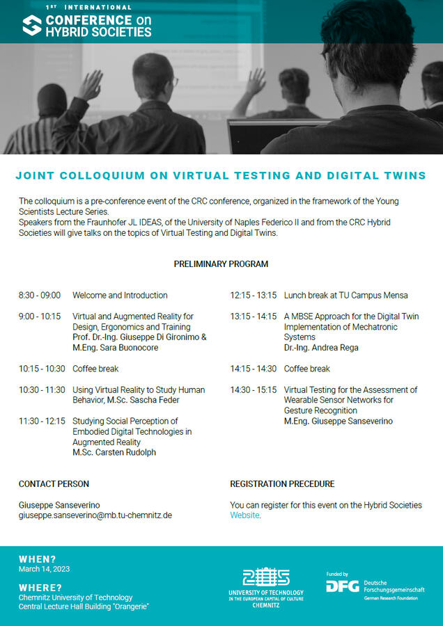 2023 Joint Colloquium on Virtual Testing and Digital Twin Chemnitz 2023 Joint Colloquium on Virtual Testing and Digital Twin Chemnitz