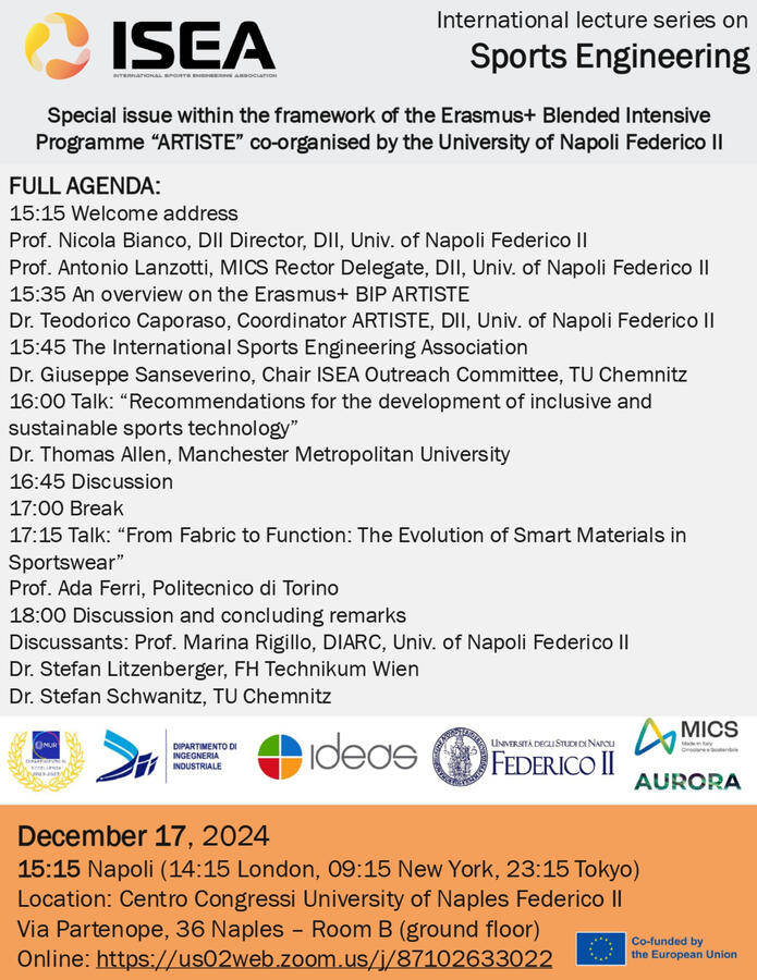 2024 ISEA lecture series at Università degli Studi di Napoli Federico II 2024 ISEA lecture series at Università degli Studi di Napoli Federico II